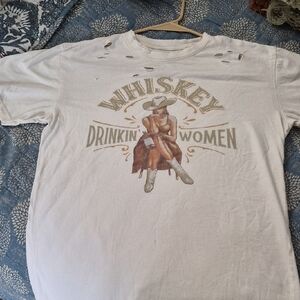 Whiskey Graphic Tee - Cream